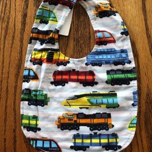 Train Express Bib (2) BIB1363 Handmade NWT Boutique